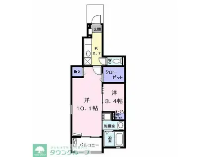 エターナル I(2K/1階)の間取り写真