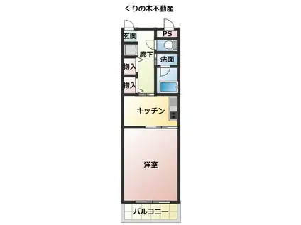 フェリエ・I(1DK/5階)の間取り写真