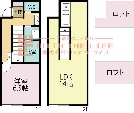 ALLEY6(1LDK/1階)の間取り写真