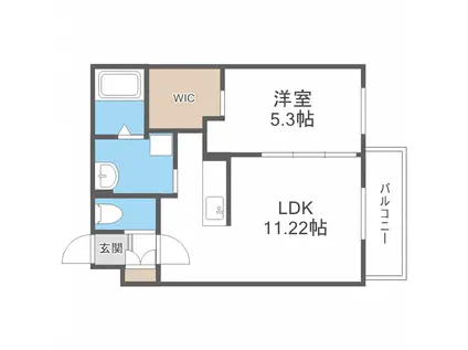 ヴァンベール(1LDK/3階)の間取り写真