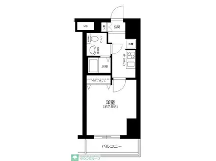 ISLE東京向島(1K/9階)の間取り写真