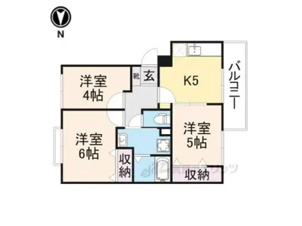 ボナール・ヴィラ(3K/3階)の間取り写真