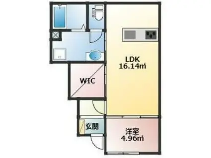 MINATO TERRACE飾磨(1LDK/1階)の間取り写真