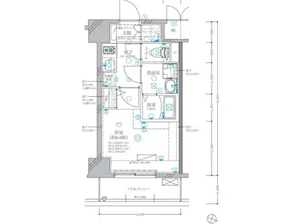 ディアレイシャス東別院IV(1K/2階)の間取り写真