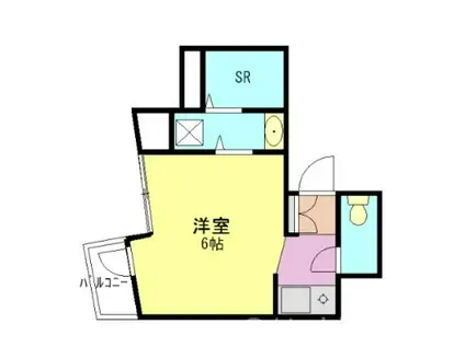 TOBE朝霞(ワンルーム/6階)の間取り写真