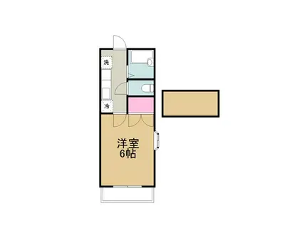 アイショウヴィラVI(1K/1階)の間取り写真