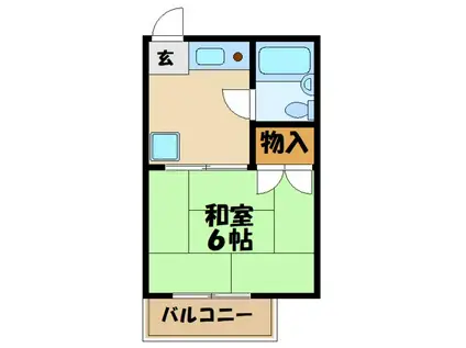 フレンドポート南橋本第2(1K/3階)の間取り写真