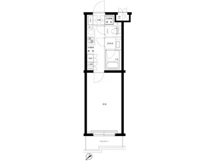 ルーブル千歳烏山(1K/2階)の間取り写真