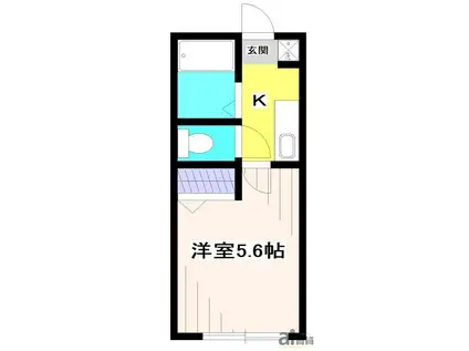 ルミネ河辺(1K/2階)の間取り写真