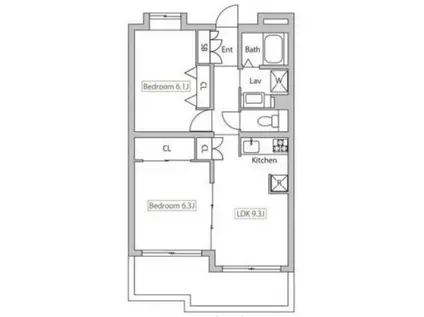 PLENDYHLLS高幡不動(2LDK/3階)の間取り写真