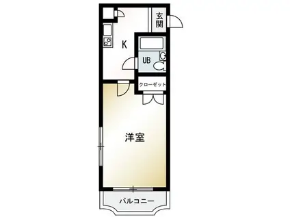 マイメゾン御殿(1K/3階)の間取り写真