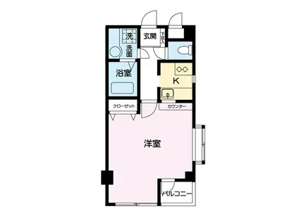 ハイツコスモ(1K/1階)の間取り写真