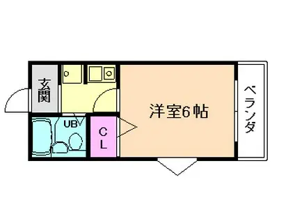 JPレジデンス箕面(1K/1階)の間取り写真