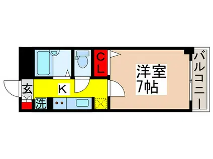 プライムアーバン行徳III(1K/4階)の間取り写真