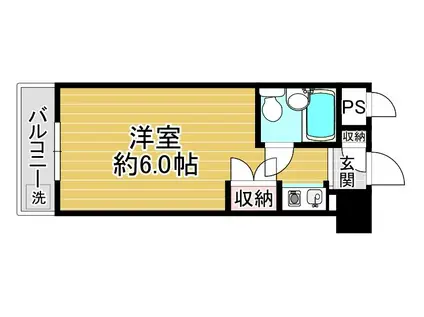 ウエスト北小岩(ワンルーム/2階)の間取り写真