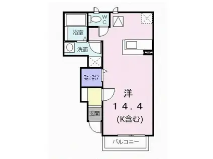 アメニティ コーポラス(ワンルーム/1階)の間取り写真