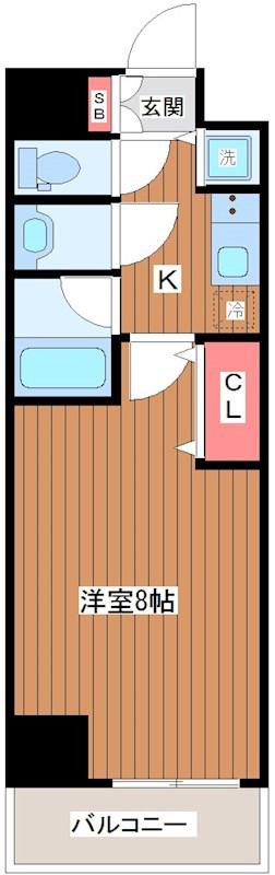 ONE ROOF FLAT TENJINBASHI(1K/7階)の間取り写真