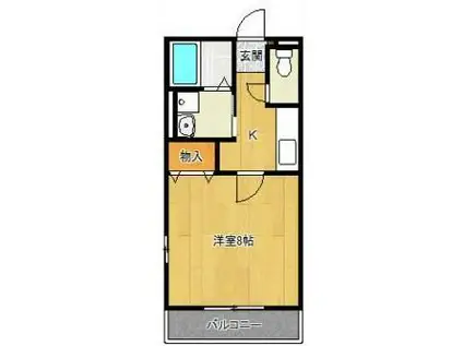 エンパレスV3(1K/1階)の間取り写真