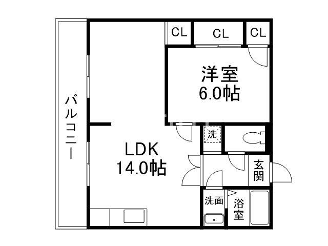 リーベンハイム(1LDK/1階)の間取り写真