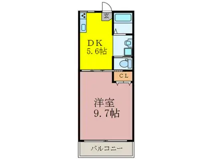 アトモス永和(1DK/3階)の間取り写真