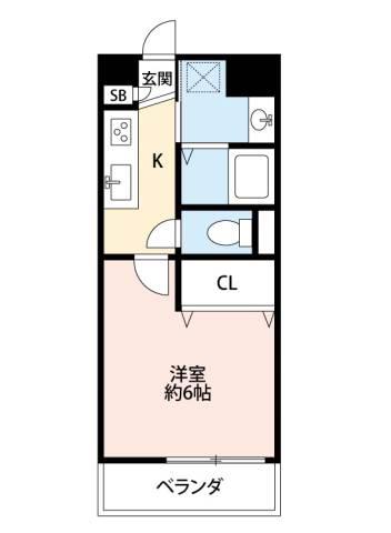 フォルツァ(1K/2階)の間取り写真