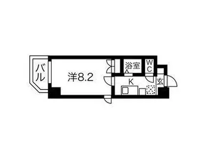 プログレッソ鶴舞(1K/3階)の間取り写真