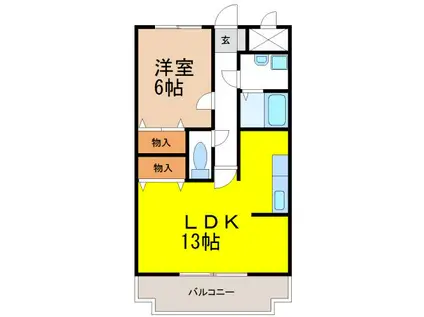 ENCOURAGER(1LDK/3階)の間取り写真