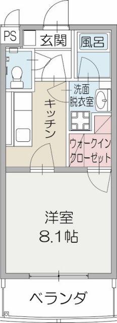 グランエール(1K/3階)の間取り写真