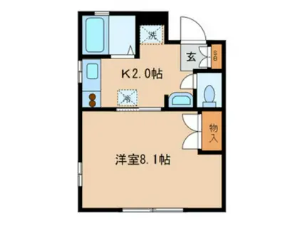 ARTEMIS(1K/1階)の間取り写真