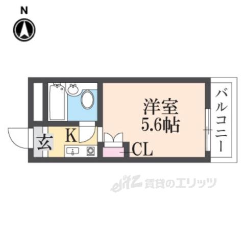 ランドヒルパート2(ワンルーム/3階)の間取り写真