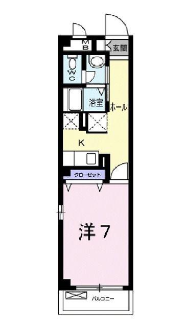 リヴァージュ出来島(1K/4階)の間取り写真