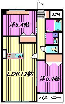 REGALIA(2LDK/3階)の間取り写真