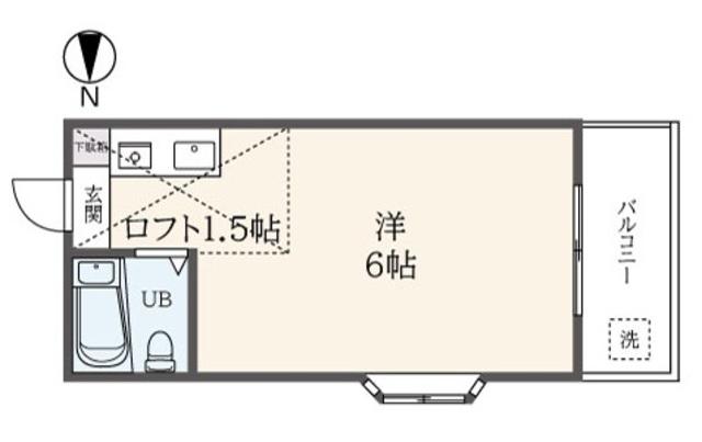 ケータス永福(ワンルーム/2階)の間取り写真