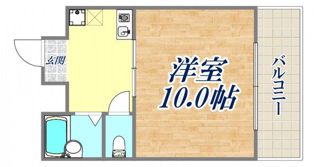 エクセルウィンD(1K/2階)の間取り写真