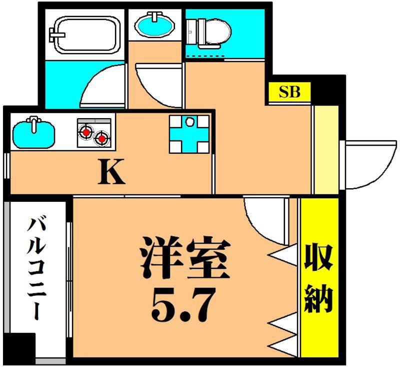 マンションオリエント(1K/3階)の間取り写真