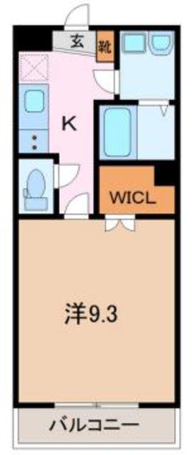 F. エミール(1LDK/2階)の間取り写真