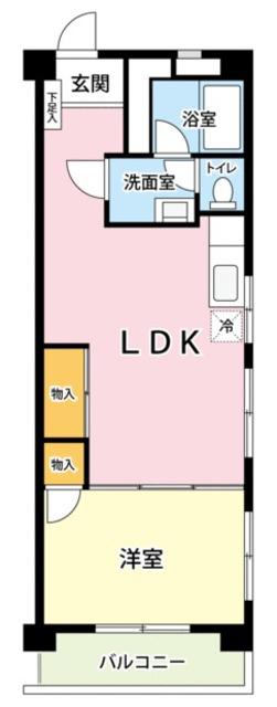 蕨HOUSE(1LDK/1階)の間取り写真