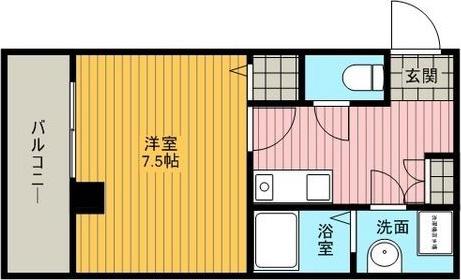 LIVELY CABIN(1K/2階)の間取り写真