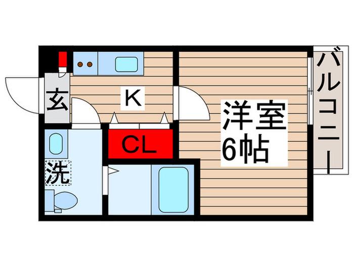 アットリラ行徳(1K/2階)の間取り写真