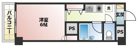 ガーデンシティ石巻(1K/2階)の間取り写真