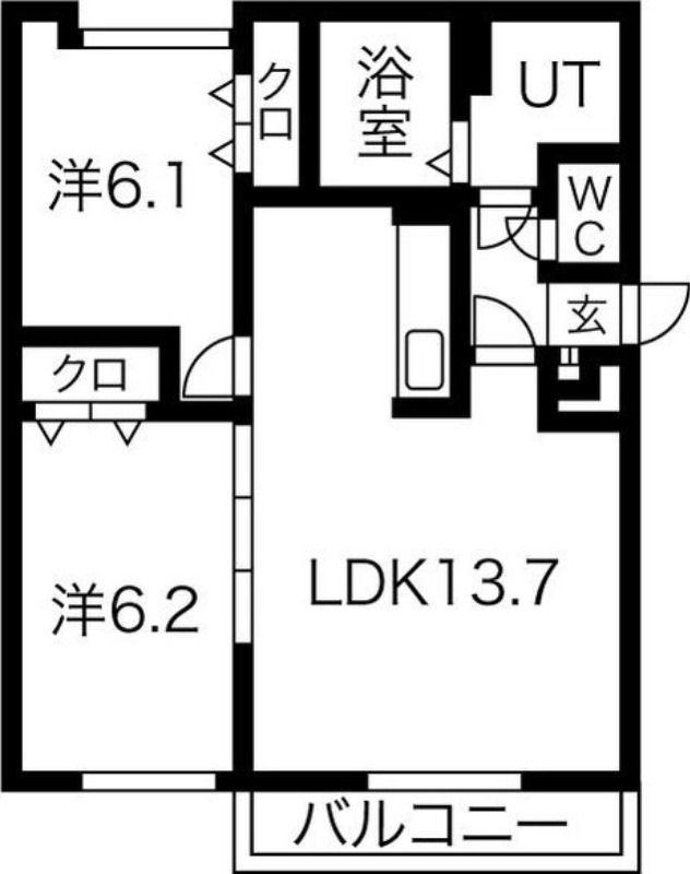 ラ・フェスタ・コンフォルト(2LDK/2階)の間取り写真