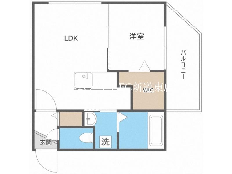 CARRERA88(1LDK/3階)の間取り写真
