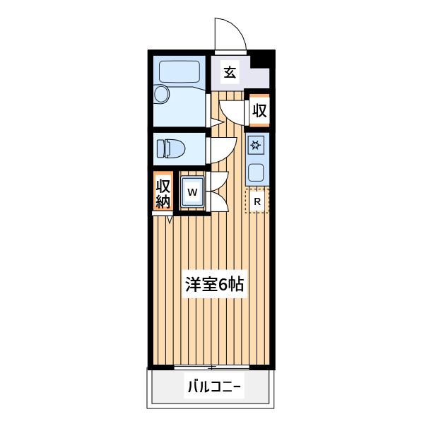 デルックス多摩川(ワンルーム/3階)の間取り写真