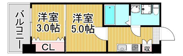 NO82 EMPRESS(1LDK/10階)の間取り写真