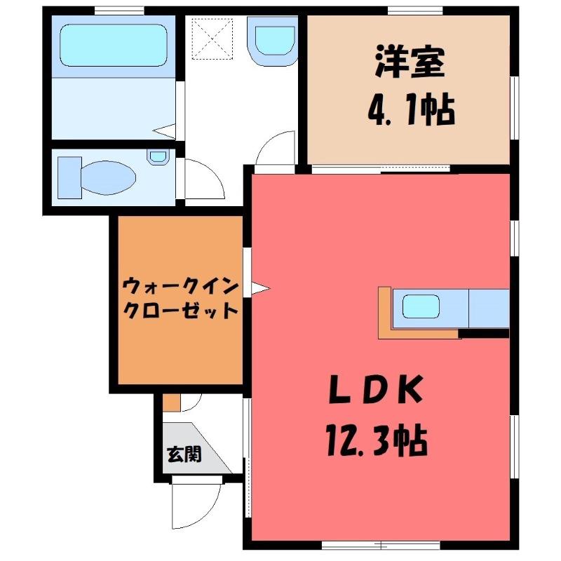 ANIMAL KINGDOM(1LDK/1階)の間取り写真