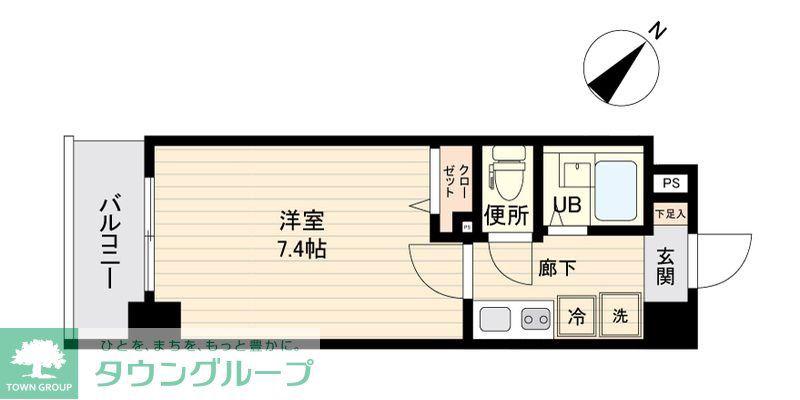 ザ・レジデンス行徳II(1K/2階)の間取り写真