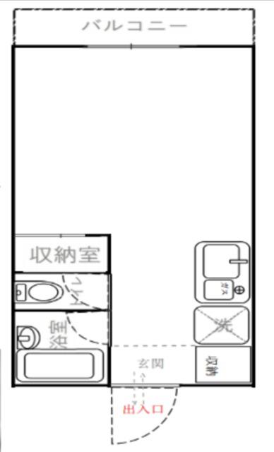 サンフルハイツ(ワンルーム/3階)の間取り写真