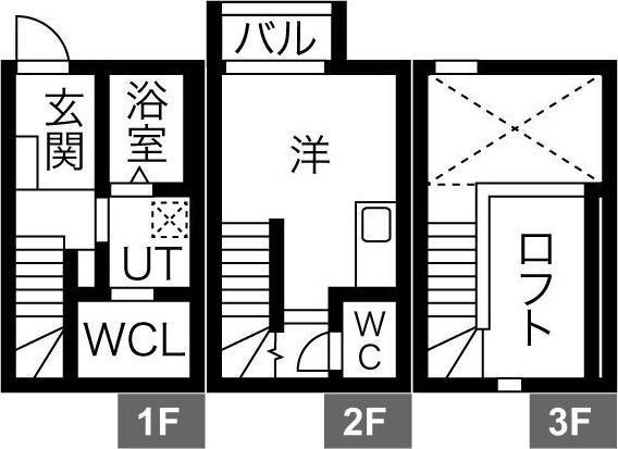 ALAISE高畑A(ワンルーム/1階)の間取り写真