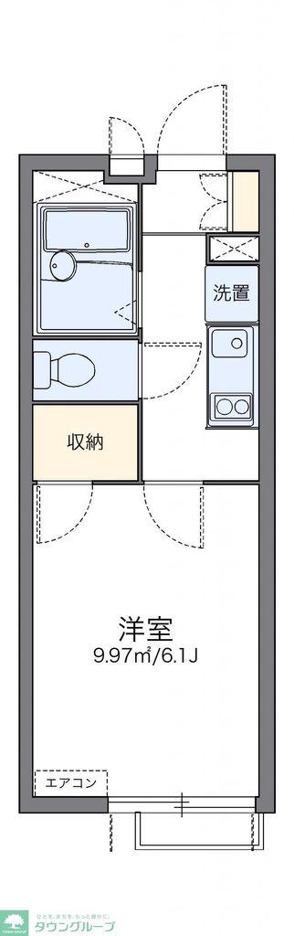 レオパレス宮前(1K/2階)の間取り写真