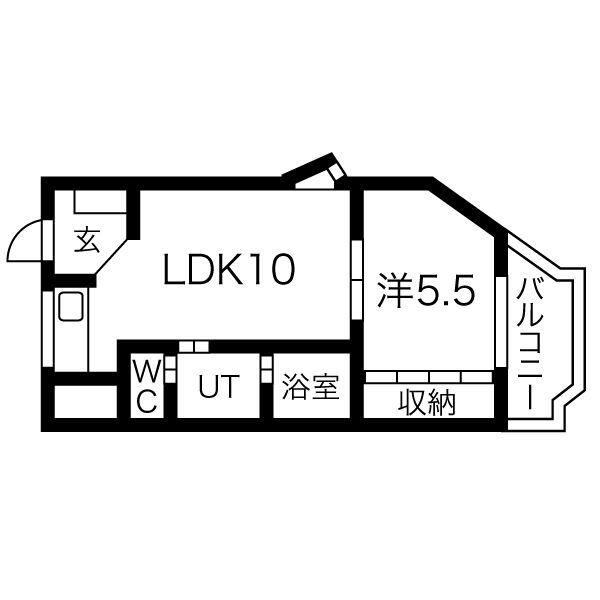 BUSTLE岐阜羽島(1LDK/3階)の間取り写真